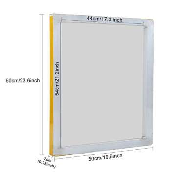 Caydo 6 Pieces 20 x 24 Inch Aluminum Silk Screen Printing Frames with 160 White Mesh and 3 Pieces 13...