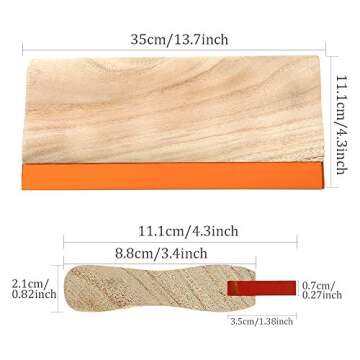 Caydo 6 Pieces 20 x 24 Inch Aluminum Silk Screen Printing Frames with 160 White Mesh and 3 Pieces 13.7 Inch Screen Printing Squeegee for Screen Printing