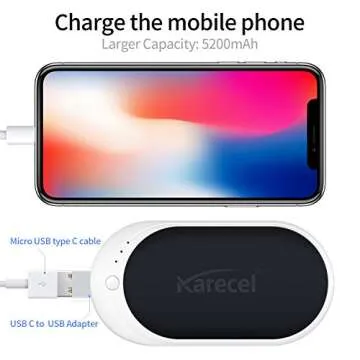 Karecel Rechargeable Hand Warmer and Power Bank - Warmth On the Go