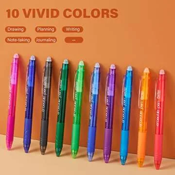 ParKoo Erasable Gel Pens - Vibrant Colors & Precision Writing