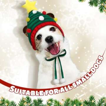 Dansydaisy Christmas Knitted Dog Hats 4 Pack Warm Winter