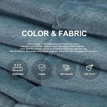 Hobestluk Bean Bag Chairs for Adults Giant BeanBag Chair Sofa Memory Foam Bean Bag Chair Faux Fur Fireside Bean Bags Big Lazy Sofa for Living Room Bedroom Dorm Office (Bluegrey Plush)