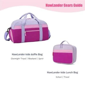 HawLander Preschool Backpack for Toddler Girls, Kids School Bag, Ages 3 to 7 years old, Small, Purple