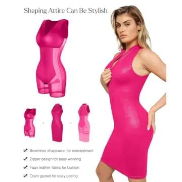 Chic Faux Leather Midi Dress for Fashion-Forward Women