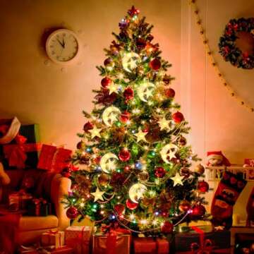 BEEBLOCK Moon Star String Lights for Eid and Home Decor