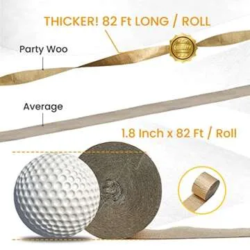 PartyWoo Crepe Streamers 6 Rolls for Festive Decor