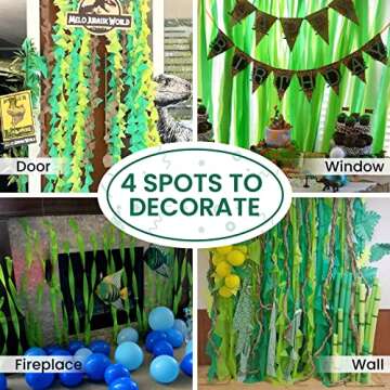 PartyWoo Crepe Streamers 6 Rolls for Festive Decor