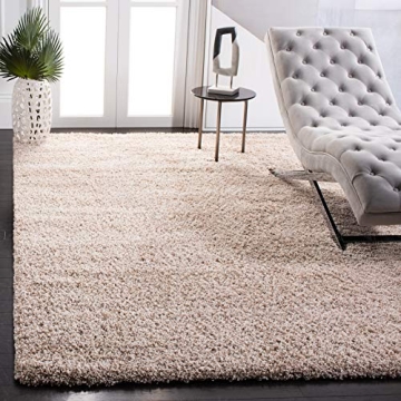 Safavieh California Shag Collection Area Rug - 6'7" x 9'6", Beige, Non-Shedding & Easy Care, 2-inch ...