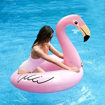 ASOBIAITE Inflatable Flamingo Unicorn Pool Float Duo