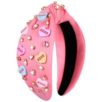 CEALXHENY Valentine's Day Headband Stylish XOXO Love Heart
