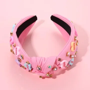 CEALXHENY Valentine's Day Headband Stylish XOXO Love Heart
