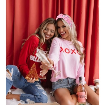 CEALXHENY Valentine's Day Headband Stylish XOXO Love Heart