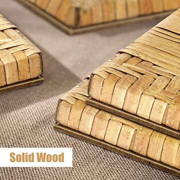 Handmade 5x7 Rattan Picture Frame for Boho Homes