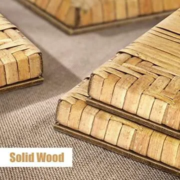 Handmade 5x7 Rattan Picture Frame for Boho Homes