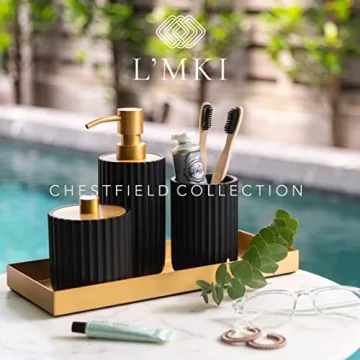 Bathroom Accessory Set, Gold Bathroom Accessories, Matte Black Bathroom Accessories Sets Complete, Bathroom Assesssories Set, Farmhouse Bathroom Decor, Bathroom Soap Dispenser Set, Boho Bathroom Decor