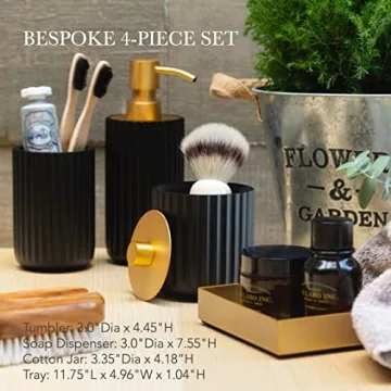 Bathroom Accessory Set, Gold Bathroom Accessories, Matte Black Bathroom Accessories Sets Complete, Bathroom Assesssories Set, Farmhouse Bathroom Decor, Bathroom Soap Dispenser Set, Boho Bathroom Decor
