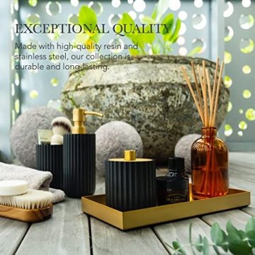 Bathroom Accessory Set, Gold Bathroom Accessories, Matte Black Bathroom Accessories Sets Complete, Bathroom Assesssories Set, Farmhouse Bathroom Decor, Bathroom Soap Dispenser Set, Boho Bathroom Decor