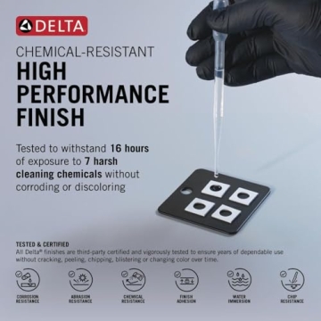 Delta Matte Black Modern Bathroom Faucet - Durable & Stylish