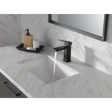 Delta Matte Black Modern Bathroom Faucet - Durable & Stylish