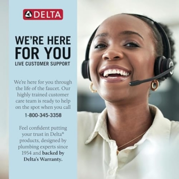 Delta Matte Black Modern Bathroom Faucet - Durable & Stylish