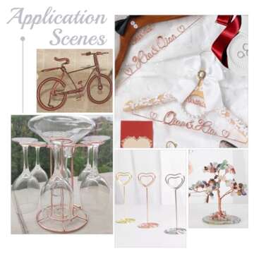 BENECREAT 12 Rolls 196 Feet Dead Soft Copper Wire, 18/20/22/24/26/28 Gauge Solid Bare Copper Wire Round Craft Copper Wire for Jewelry Making, Gem Wrapping