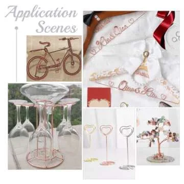 BENECREAT 12 Rolls 196 Feet Dead Soft Copper Wire, 18/20/22/24/26/28 Gauge Solid Bare Copper Wire Round Craft Copper Wire for Jewelry Making, Gem Wrapping