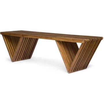 Christopher Knight Home Esme Outdoor Acacia Wood Bench - Stylish Teak Finish