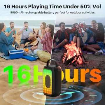 Bobtot Karaoke Machine for Adults, 40W Peak Portable Bluetooth Speaker with Wireless Microphone, Magic Sound, Echo, EQ Mode, Loud Stereo, Deep Bass, RGB, 16H Playtime, Supports AUX/USB/FM, Black