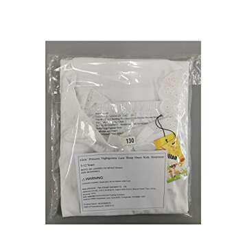 PUFSUNJJ Girls' Princess Nightgowns Lace Sleep Dress Kids Sleepwear 3-12 Years White