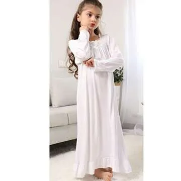 PUFSUNJJ Girls' Princess Nightgowns for Kids Sleepwear