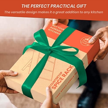 Pinnacle Cookery Bamboo Spice Rack - Eco-Friendly 3-Tier Organizer