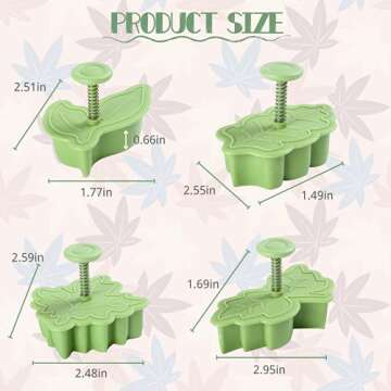 Crethinkaty Thanksgiving&Christmas Plungers Fondant Cutters-Christmas Holly Leaves Maple Leaves Shap...