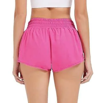 Attifall Women's High Waisted Running Shorts - Athletic Style