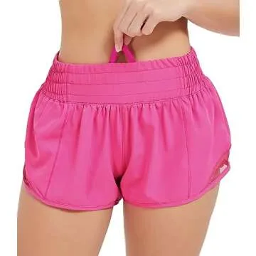 Attifall Women's High Waisted Running Shorts - Athletic Style