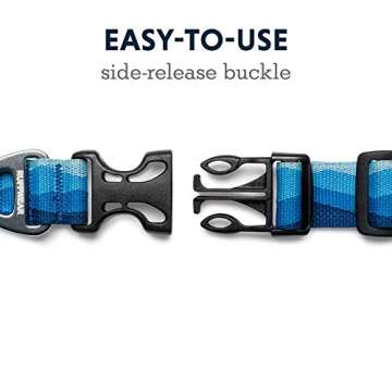 Ruffwear Classic Dog Collar, Medium Sized Breeds, Adjustable Fit, Size: Medium (36-51 cm/14-20 in), Blue Mountains, Hoopie Collar, 25203-9021420