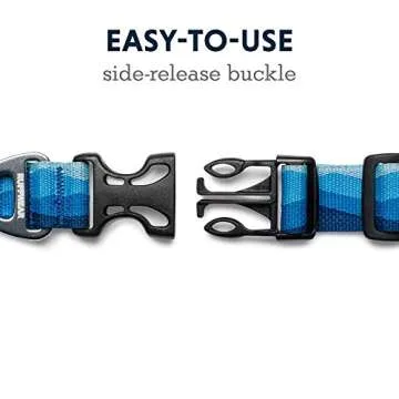 Ruffwear Classic Dog Collar, Medium Sized Breeds, Adjustable Fit, Size: Medium (36-51 cm/14-20 in), Blue Mountains, Hoopie Collar, 25203-9021420