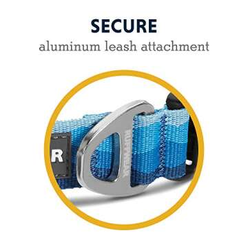 Ruffwear Classic Dog Collar, Medium Sized Breeds, Adjustable Fit, Size: Medium (36-51 cm/14-20 in), Blue Mountains, Hoopie Collar, 25203-9021420