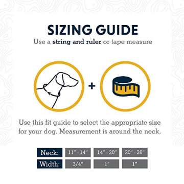 Ruffwear Classic Dog Collar, Medium Sized Breeds, Adjustable Fit, Size: Medium (36-51 cm/14-20 in), Blue Mountains, Hoopie Collar, 25203-9021420