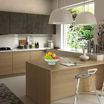 Awarmbe 10.4 Inch Fruit Bowl, Fruit Bowl For Kitchen Counter, Pedestal Fruit Bowl For Table Countertop, Decorative Fruit Bowls For Home, Green