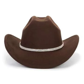 Western Cowboy Hat for Men Women Classic Fedora with Belt