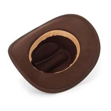 Western Cowboy Hat for Men Women Classic Fedora with Belt