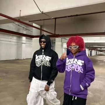 ZENMANCHEN Y2k Puff Print Zip Up Hoodie for All