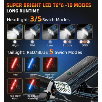 Super Bright 10000 Lumen Bike Lights for Night Riding