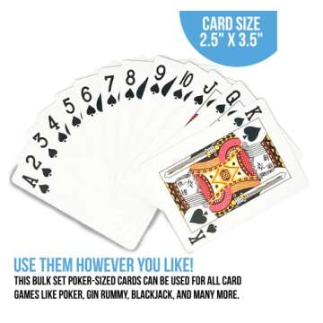 Regal Games Nertz Playing Cards 12 Pack - Decks of 12 Color Cards Wide-Size & Fun Playing Cards - Deck of Playing Cards for Poker, Solitaire, Blackjack & More
