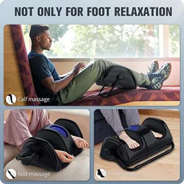 Gcdory Foot Massager Machine Shiatsu Massager Deep Tissue Electric Massager with Heat, Deep Kneading with Heat Therapy, Increases Blood Flow Circulation