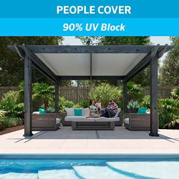 Coolaroo 457860 Shade Fabric with 90% UV Protection (6'x50'), 6' x 50', Stone