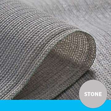Coolaroo 457860 Shade Fabric with 90% UV Protection (6'x50'), 6' x 50', Stone