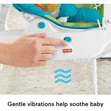 Fisher-Price Infant-to-Toddler Rocker – Jungle Blocks, portable baby rocking chair with toys for soothing or play [Amazon Exclusive]