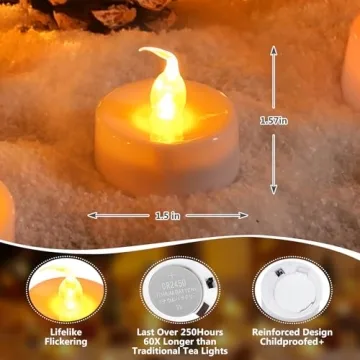 Topstone LED Tea Light Candles - Remote & Timer Included