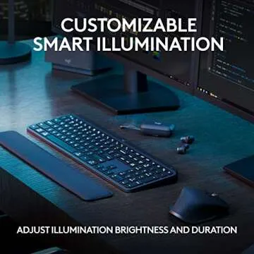 Logitech MX Keys S Wireless Keyboard - Backlit, Rechargeable